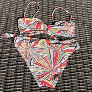 Calvin Klein Colorful Striped Bikini Set - Size S